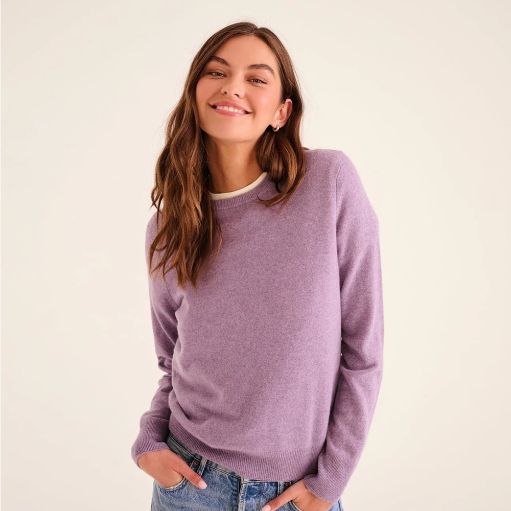 Naadam Purple Cashmere Sweater